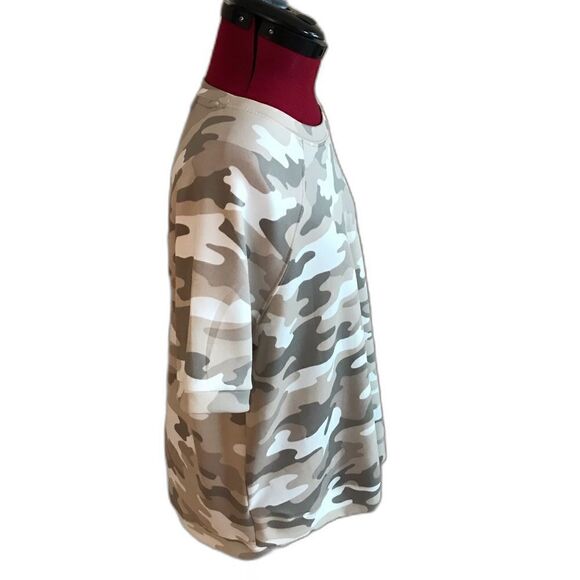 Philosophy Republic Top Women's Beige Camo Short Sleeve Modal Top Pullover NWT - Picture 3 of 8